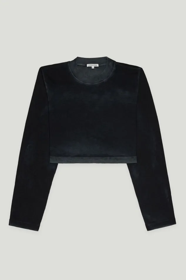 Shirts Women COTTON CITIZEN Tokyo Crop Shirt Vintage Black Shirts Women COTTON CITIZEN Tokyo Crop Shirt Vintage Black