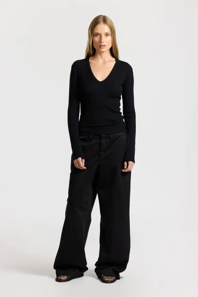 Shirts Women COTTON CITIZEN Verona UNeck Shirt Jet Black Shirts Women COTTON CITIZEN Verona UNeck Shirt Jet Black