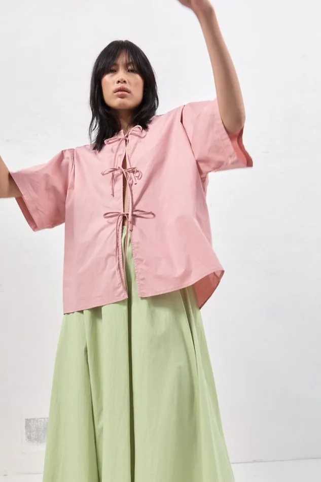 Shirts Women VRG GRL Naomi Smock Top Rose