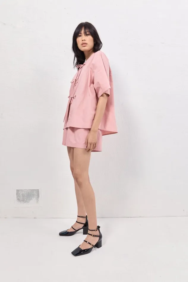 Shirts Women VRG GRL Naomi Smock Top Rose