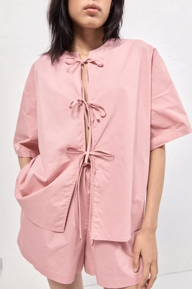 Shirts Women VRG GRL Naomi Smock Top Rose