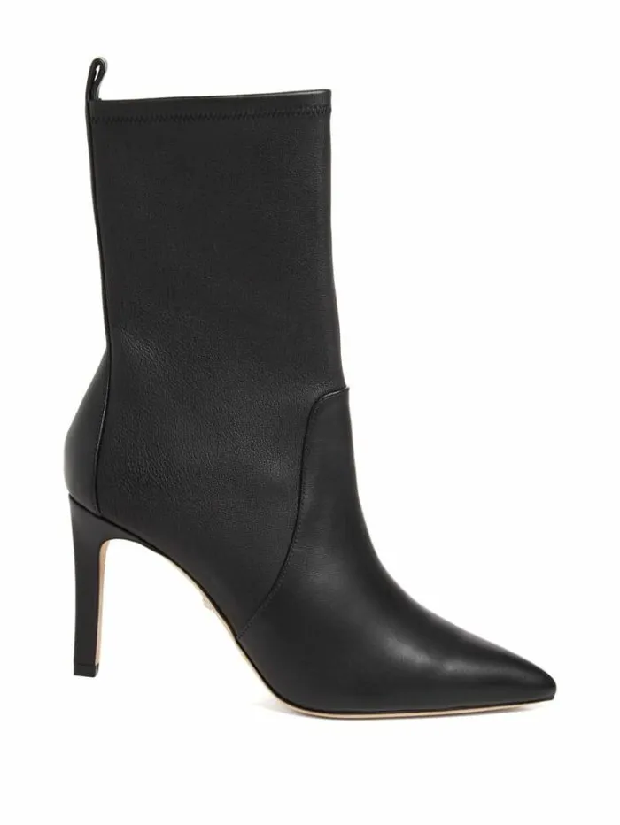 Shoes Women Marciano Mavrik Leather Ankle Bootie Black Snakeskin Shoes Women Marciano Mavrik Leather Ankle Bootie Black Snakeskin