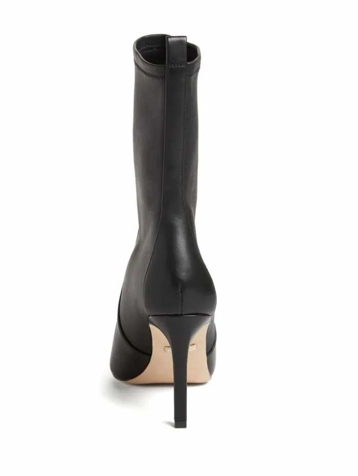 Shoes Women Marciano Mavrik Leather Ankle Bootie Black Snakeskin Shoes Women Marciano Mavrik Leather Ankle Bootie Black Snakeskin