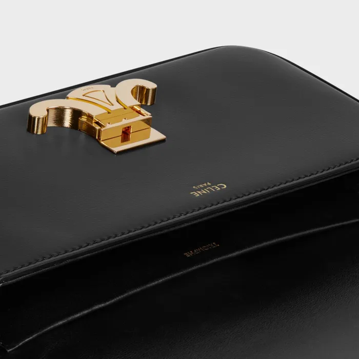 Shoulder Bag Claude In Shiny Calfskin Black Women CELINE CLAUDE Shoulder Bag Claude In Shiny Calfskin Black Women CELINE CLAUDE