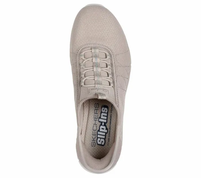 Skechers Brilliance 8211 Night Shift Taupe Women Casual Sneakers
