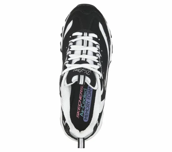 Skechers D039Lites 8211 Biggest Fan Black White Women Athletic Sneakers Skechers D039Lites 8211 Biggest Fan Black White Women Athletic Sneakers