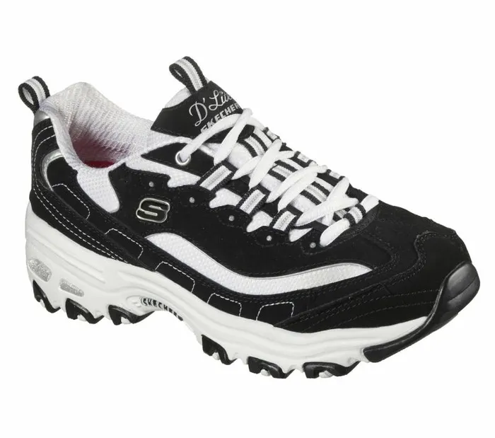 Skechers D039Lites 8211 Biggest Fan Black White Women Athletic Sneakers Skechers D039Lites 8211 Biggest Fan Black White Women Athletic Sneakers
