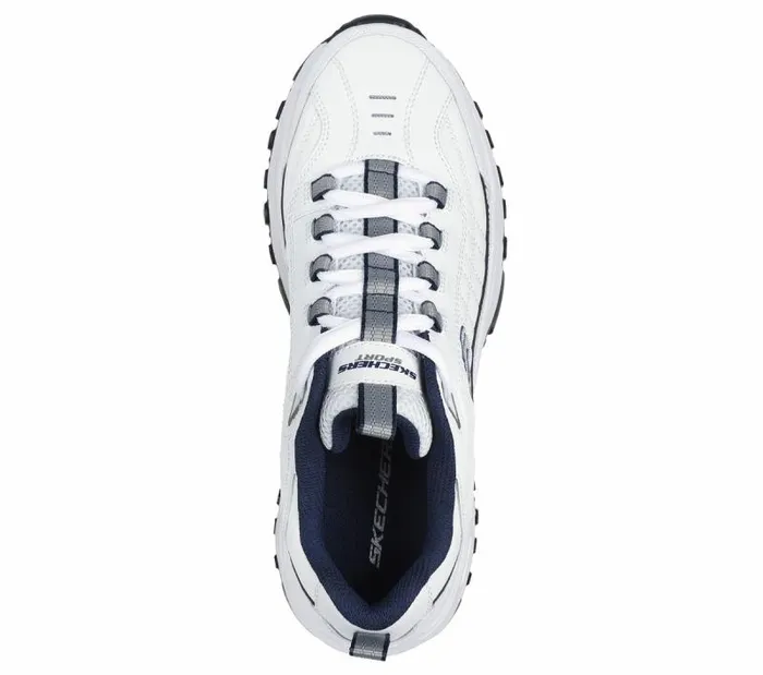 Skechers E039Lite Afterburn White Navy Men Casual Sneakers Skechers E039Lite Afterburn White Navy Men Casual Sneakers