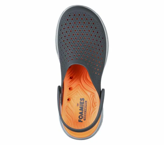 Skechers Foamies GOwalk 5 8211 Astonished Charcoal Orange Men SlipOns Skechers Foamies GOwalk 5 8211 Astonished Charcoal Orange Men SlipOns