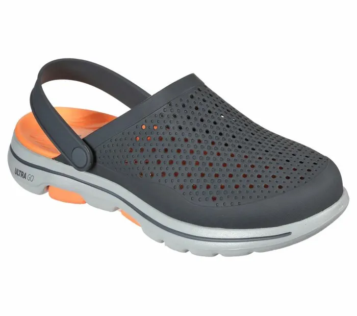 Skechers Foamies GOwalk 5 8211 Astonished Charcoal Orange Men SlipOns Skechers Foamies GOwalk 5 8211 Astonished Charcoal Orange Men SlipOns