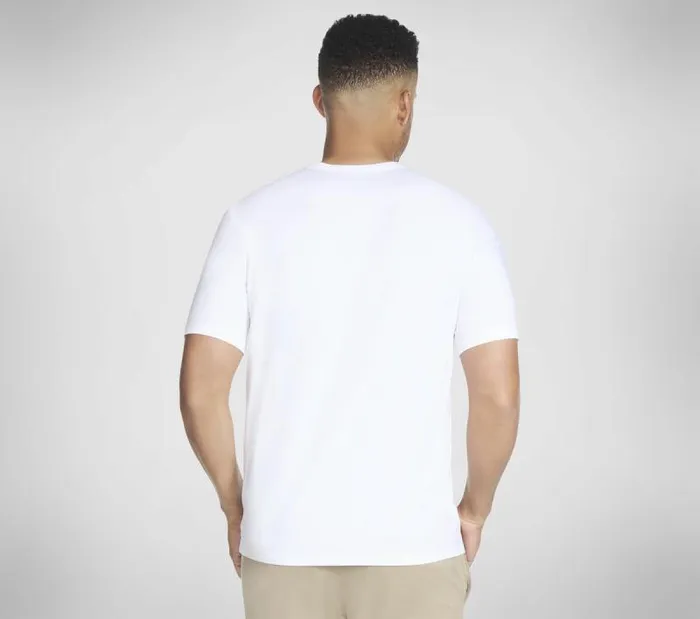 Skechers GO DRI Pima Crew White Men Tops Skechers GO DRI Pima Crew White Men Tops