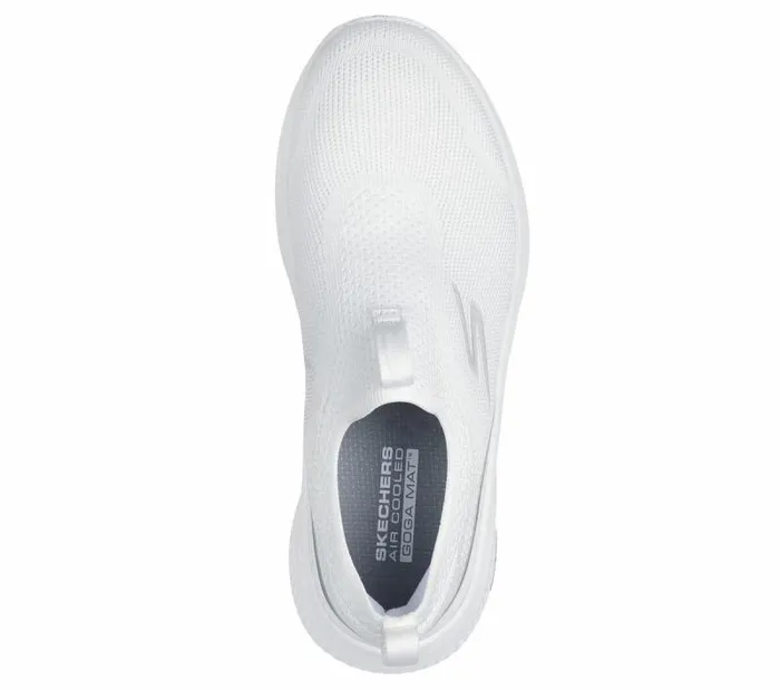 Skechers GO RUN Elevate 8211 Cadena White Silver Women Athletic Sneakers Skechers GO RUN Elevate 8211 Cadena White Silver Women Athletic Sneakers
