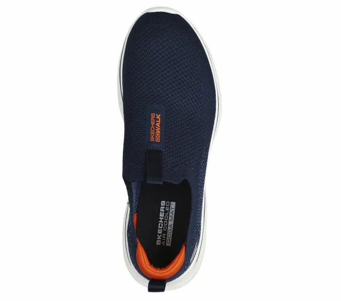 Skechers GO WALK 7 Navy Orange Men Athletic Sneakers Skechers GO WALK 7 Navy Orange Men Athletic Sneakers