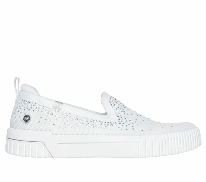 Skechers Jade 8211 Shining Stones White Women Casual Sneakers