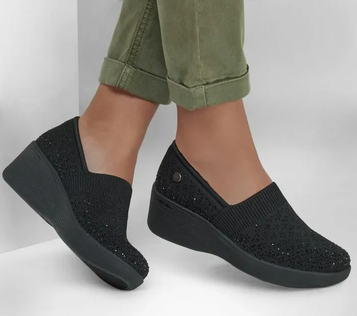 Skechers Martha Stewart PierLite 8211 Reflection Black Women SlipOns Skechers Martha Stewart PierLite 8211 Reflection Black Women SlipOns