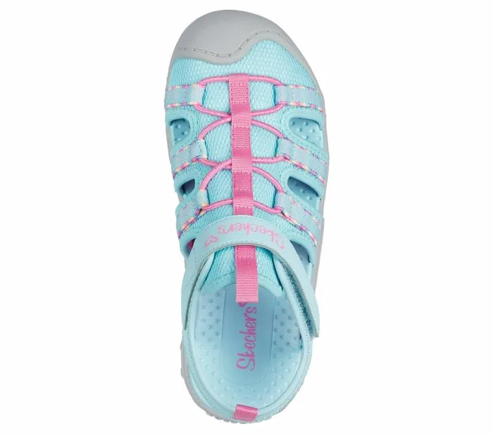 Skechers Reggae Troop Aqua Pink Kids Sandals Skechers Reggae Troop Aqua Pink Kids Sandals