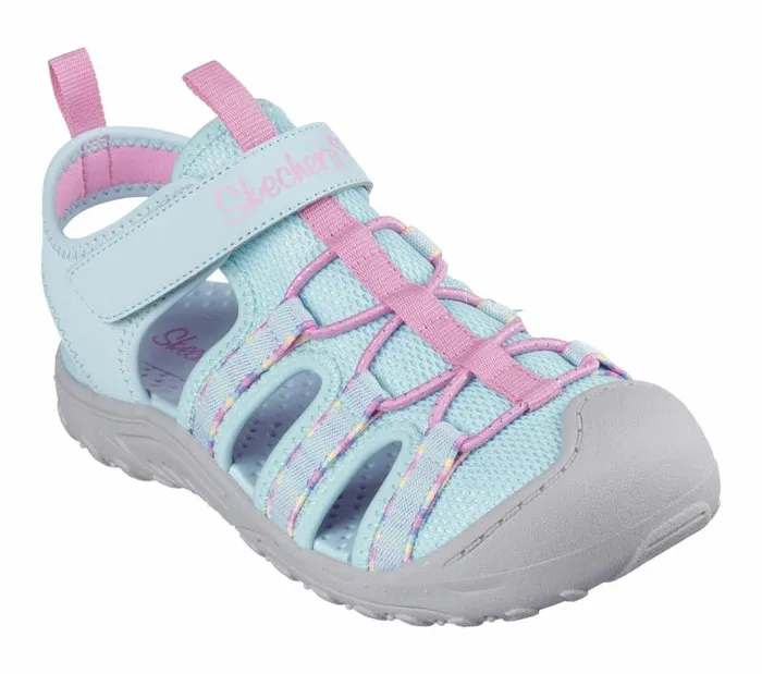 Skechers Reggae Troop Aqua Pink Kids Sandals Skechers Reggae Troop Aqua Pink Kids Sandals