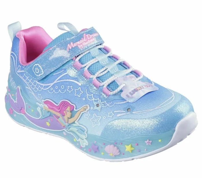 Skechers SLights Mermaid Dreams Blue Multi Kids Lightup Skechers SLights Mermaid Dreams Blue Multi Kids Lightup