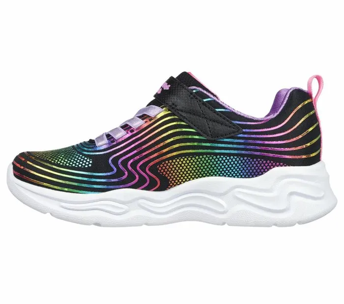 Skechers S Lights Wavy Beams Black Multi Kids Athletic Shoes and Sneakers Skechers S Lights Wavy Beams Black Multi Kids Athletic Shoes and Sneakers