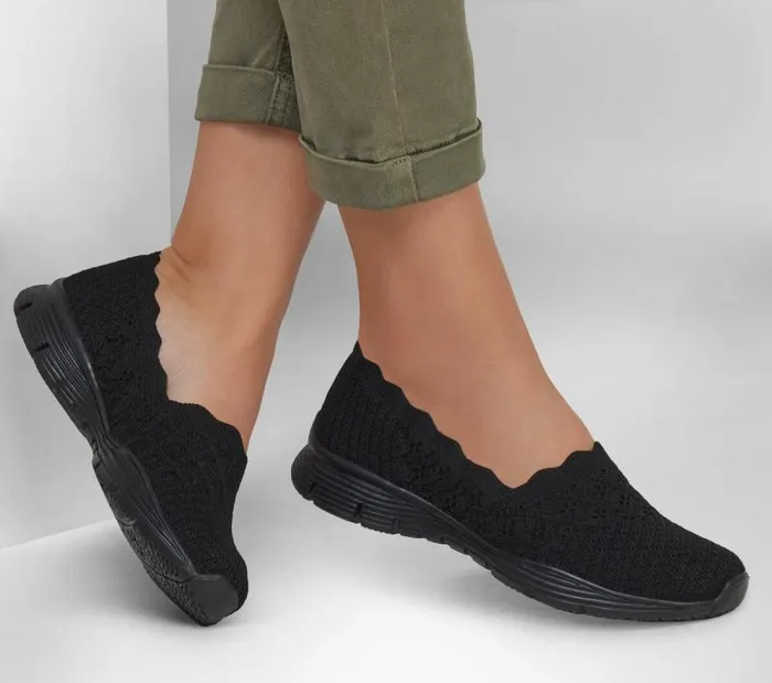 Skechers Seager 8211 Alpine Chic Black Women SlipOns Skechers Seager 8211 Alpine Chic Black Women SlipOns