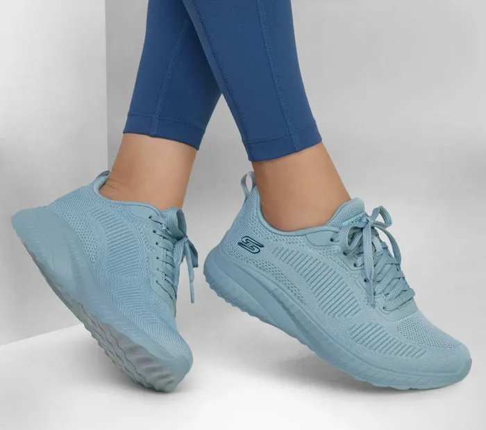 Skechers Skechers BOBS Sport Squad Chaos 8211 Face Off Light Blue Women Athletic Sneakers