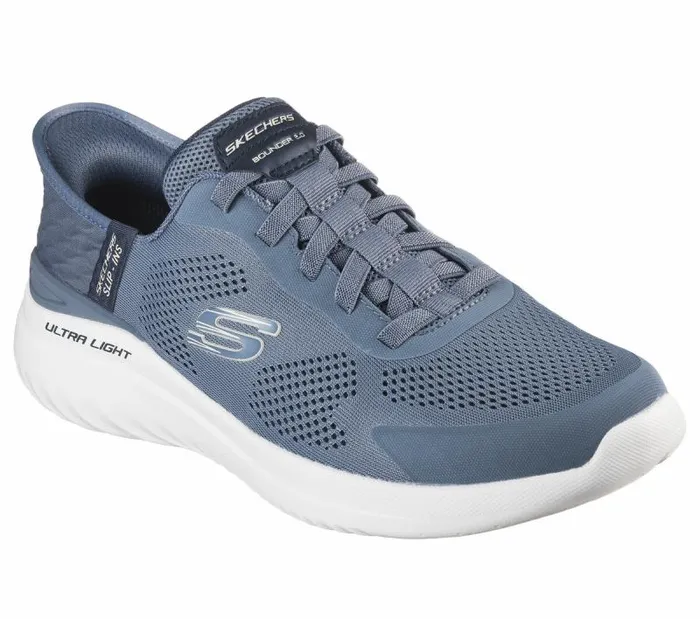 Skechers Skechers Slipins Bounder 20 8211 Emerged Slate Men Athletic Sneakers