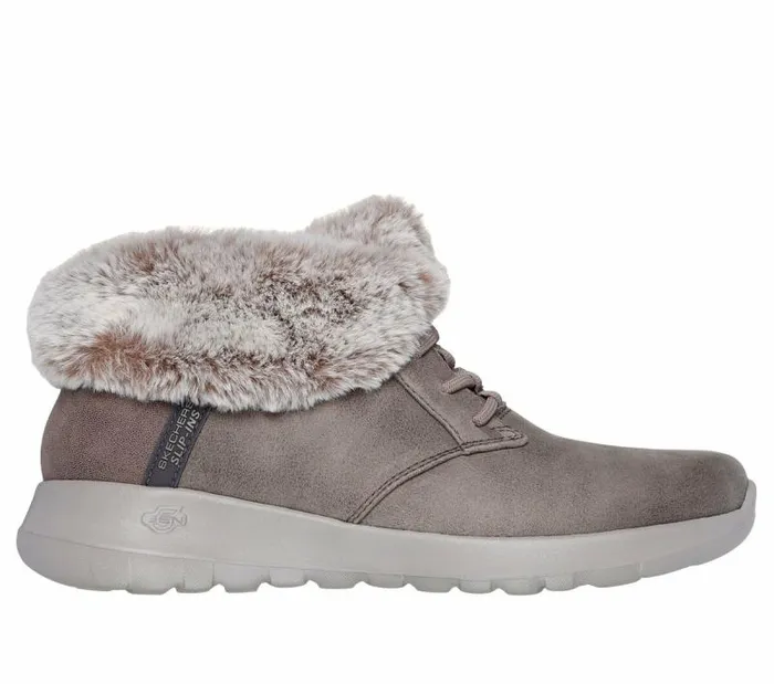 Skechers Skechers Slipins OntheGO Joy 8211 Cozy Charm Dark Taupe Women Boots