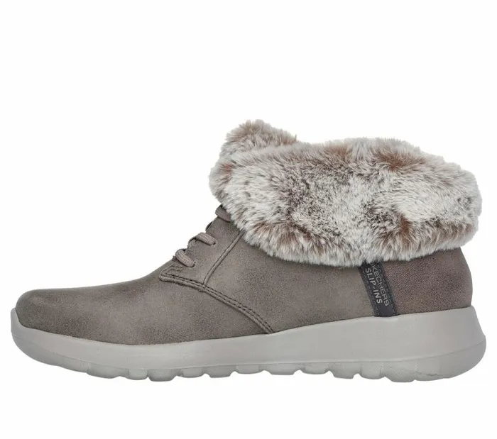 Skechers Skechers Slipins OntheGO Joy 8211 Cozy Charm Dark Taupe Women Boots Skechers Skechers Slipins OntheGO Joy 8211 Cozy Charm Dark Taupe Women Boots