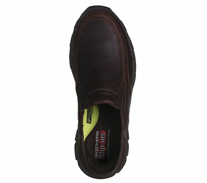 Skechers Skechers Slipins RF Respected 8211 Elgin Red Brown Men Casual Sneakers