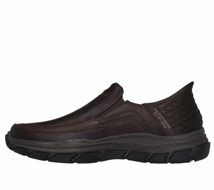 Skechers Skechers Slipins RF Respected 8211 Elgin Red Brown Men Casual Sneakers