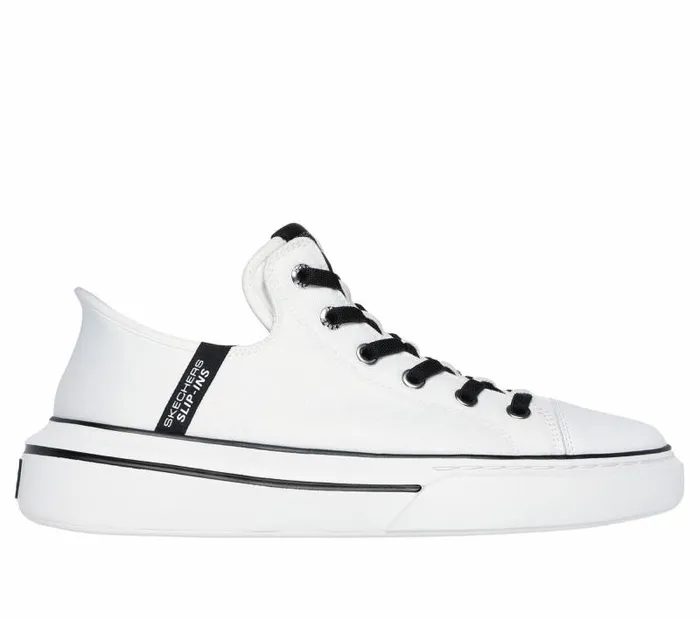 Skechers Skechers Slipins Snoop One 8211 Boss Life Canvas White Black Men Casual Sneakers Skechers Skechers Slipins Snoop One 8211 Boss Life Canvas White Black Men Casual Sneakers