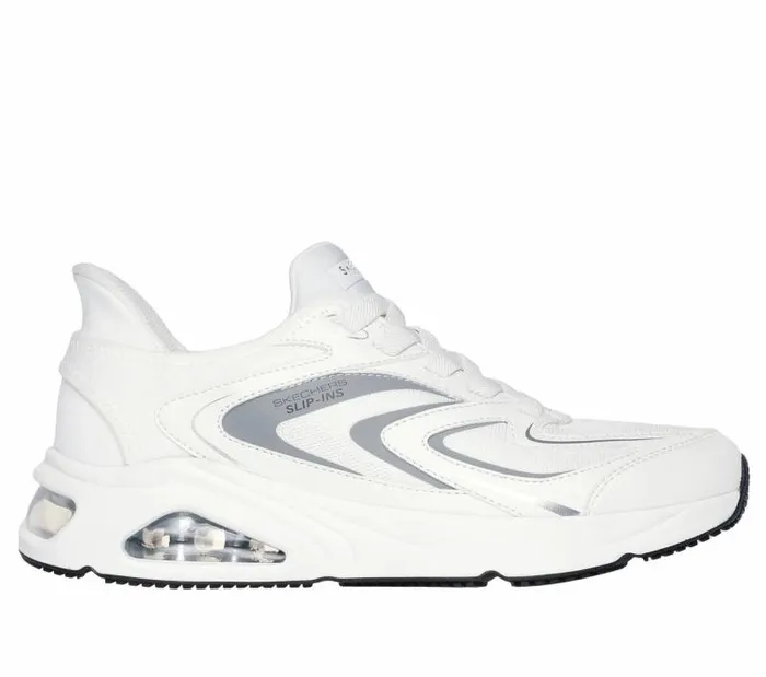Skechers Skechers Slipins TresAir Uno 8211 VisionAiry White Gray Men Casual Sneakers Skechers Skechers Slipins TresAir Uno 8211 VisionAiry White Gray Men Casual Sneakers