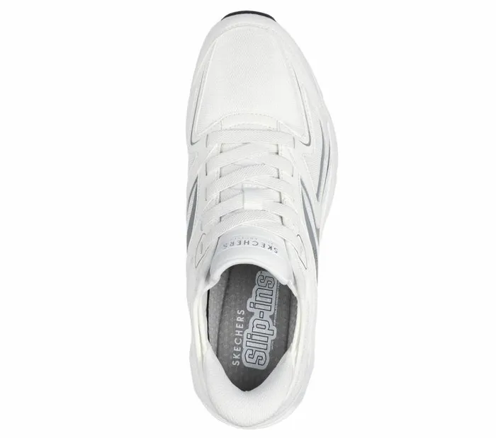 Skechers Skechers Slipins TresAir Uno 8211 VisionAiry White Gray Men Casual Sneakers Skechers Skechers Slipins TresAir Uno 8211 VisionAiry White Gray Men Casual Sneakers