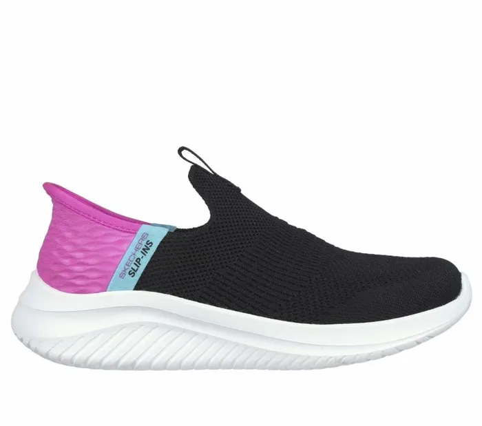 Skechers Skechers SlipIns Ultra Flex 30 8211 Fresh Time Black Pink Kids Athletic Shoes and Sneakers Skechers Skechers SlipIns Ultra Flex 30 8211 Fresh Time Black Pink Kids Athletic Shoes and Sneakers