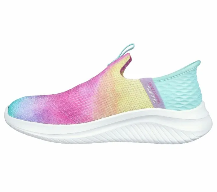 Skechers Skechers Slipins Ultra Flex 30 8211 Pastel Clouds Multi Kids Athletic Shoes and Sneakers
