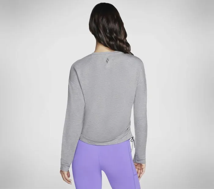 Skechers Skechluxe Renew Crew Light Gray Women Tops Skechers Skechluxe Renew Crew Light Gray Women Tops