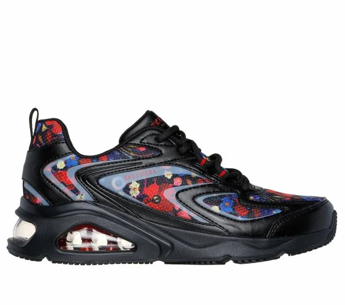 Skechers TresAir Uno 8211Botanical Bliss Black Multi Women Athletic Sneakers