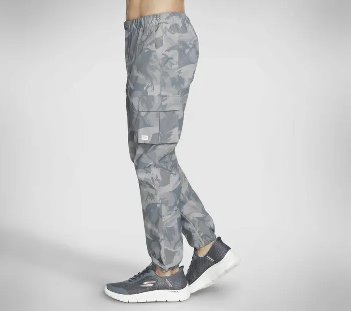 Skechers Twill Downtown Cargo Pant Stone Silver Men Bottoms Skechers Twill Downtown Cargo Pant Stone Silver Men Bottoms