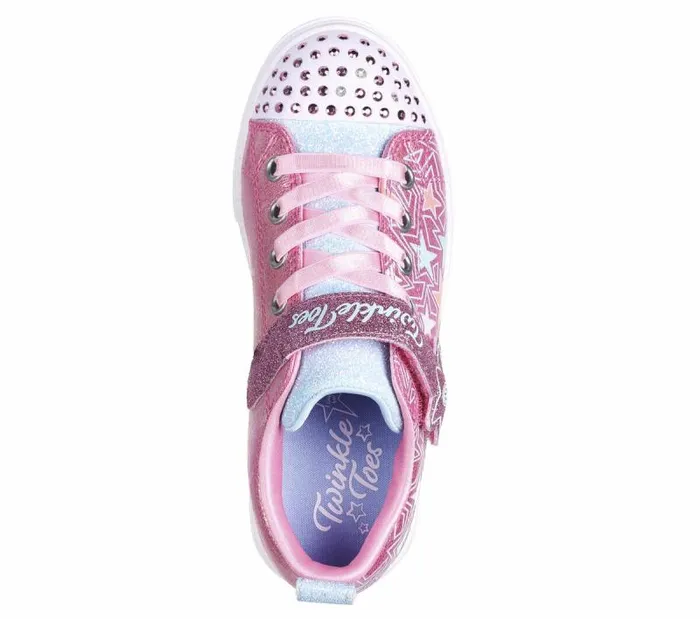 Skechers Twinkle Toes Twinkle Sparks 8211 Shimmer Stars Pink Multi Kids Athletic Shoes and Sneakers Skechers Twinkle Toes Twinkle Sparks 8211 Shimmer Stars Pink Multi Kids Athletic Shoes and Sneakers
