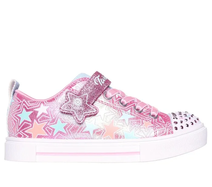 Skechers Twinkle Toes Twinkle Sparks 8211 Shimmer Stars Pink Multi Kids Athletic Shoes and Sneakers Skechers Twinkle Toes Twinkle Sparks 8211 Shimmer Stars Pink Multi Kids Athletic Shoes and Sneakers