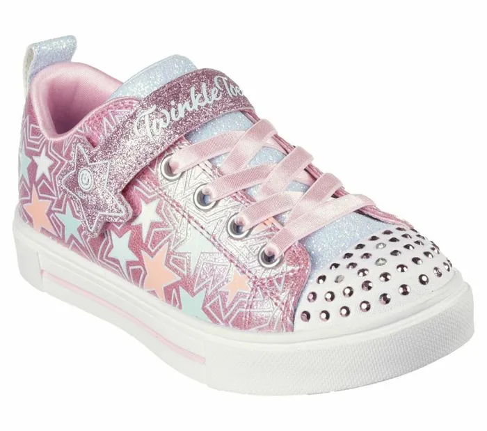 Skechers Twinkle Toes Twinkle Sparks 8211 Shimmer Stars Pink Multi Kids Athletic Shoes and Sneakers Skechers Twinkle Toes Twinkle Sparks 8211 Shimmer Stars Pink Multi Kids Athletic Shoes and Sneakers