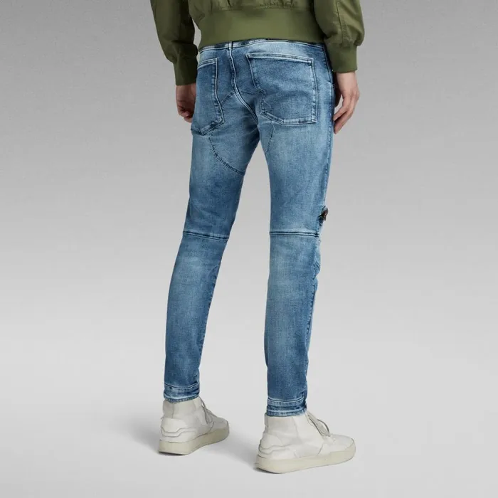 Skinny Men GStar RAW 5620 3D Zip Knee Skinny Jeans Sun Faded Azurite