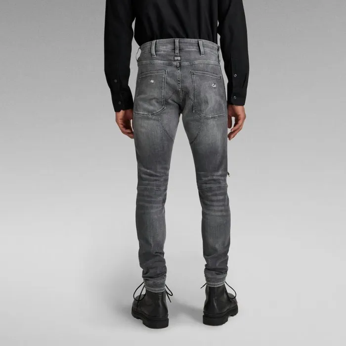 Skinny Men GStar RAW 5620 3D Zip Knee Skinny Jeans Vintage Ripped Basalt