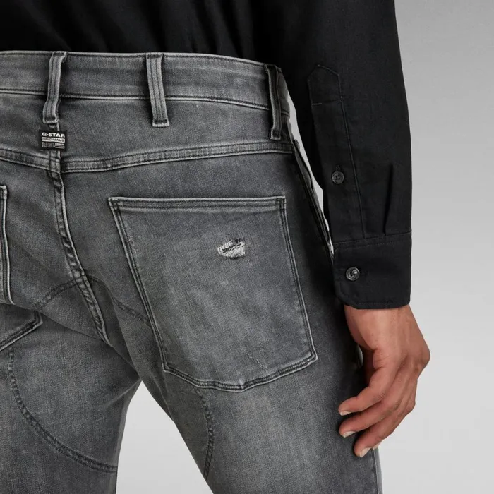 Skinny Men GStar RAW 5620 3D Zip Knee Skinny Jeans Vintage Ripped Basalt
