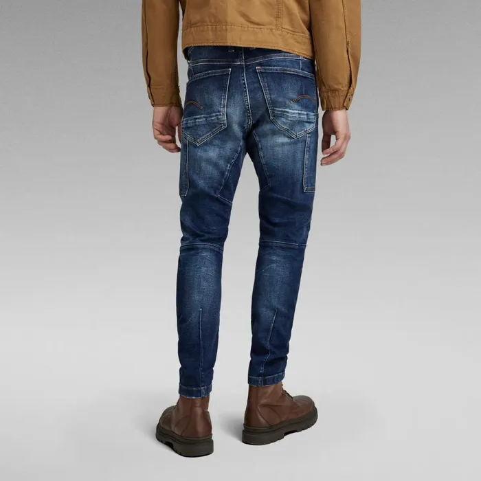 Skinny Men GStar RAW Denim Cargo 3D Skinny Jeans Worn In Dusk Blue
