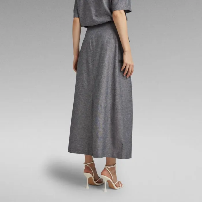 Skirts Women GStar RAW Button Down Long Pocket Skirt Salutemilk