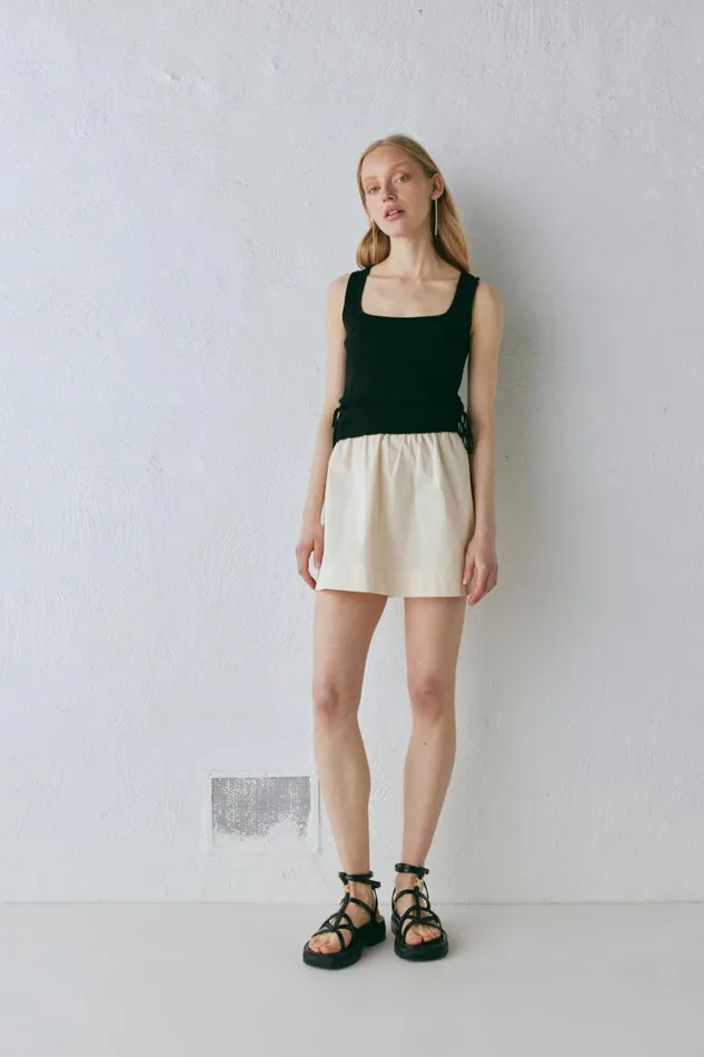Skirts Women VRG GRL Elka Mini Skirt Cream