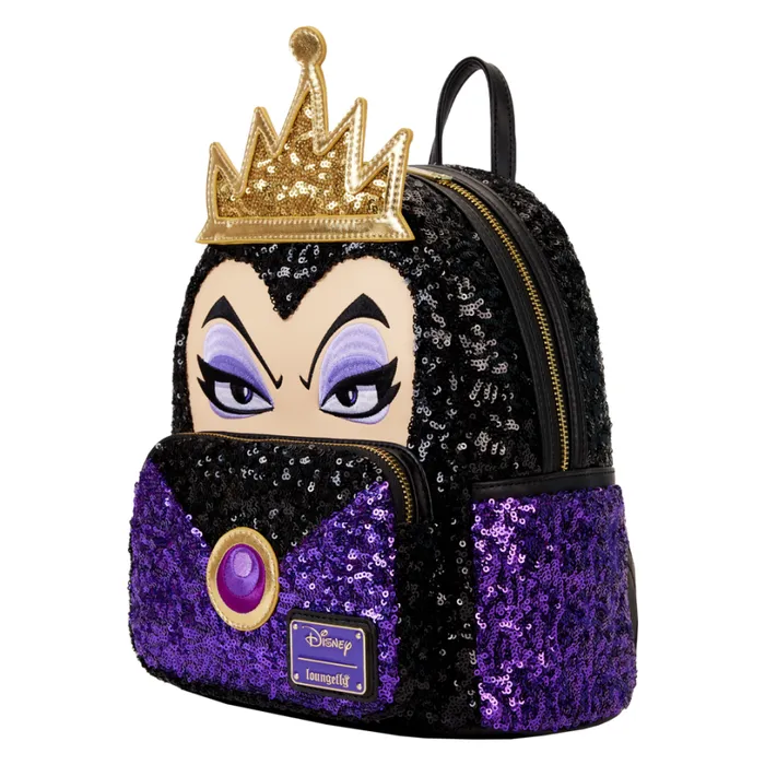 Snow White Evil Queen Exclusive Sequin Cosplay Mini Backpack Unisex Loungefly Backpacks Snow White Evil Queen Exclusive Sequin Cosplay Mini Backpack Unisex Loungefly Backpacks