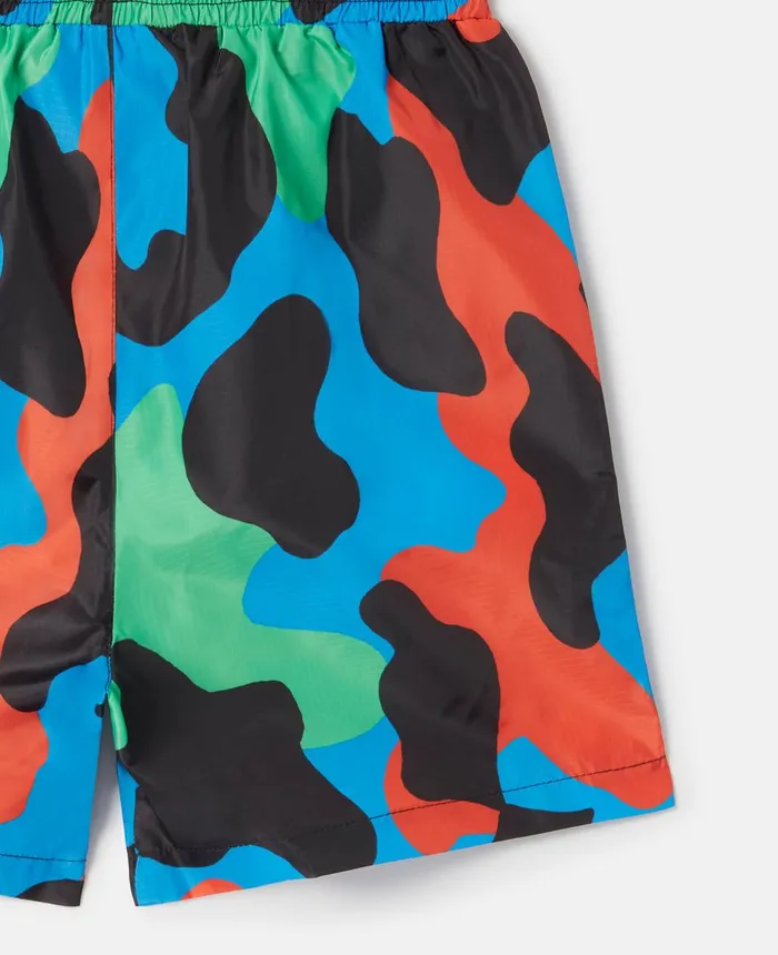 Stella McCartney Camouflage Print Shorts Multicolour Kids Pants and Shorts