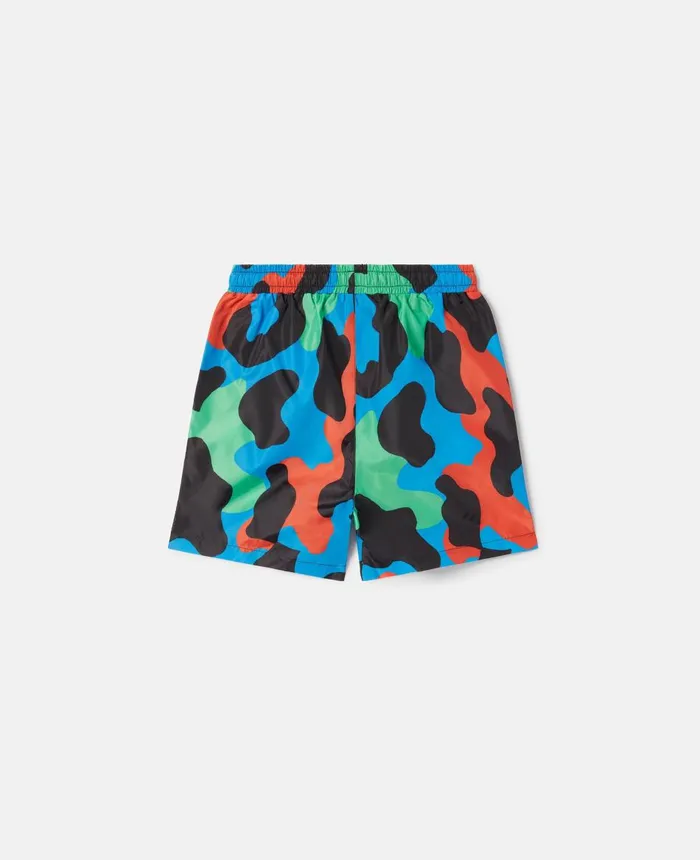 Stella McCartney Camouflage Print Shorts Multicolour Kids Pants and Shorts